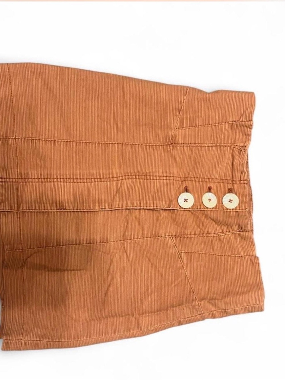 Free People Burnt Orange  Skirt with Buttons